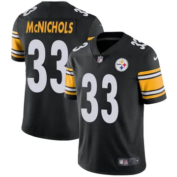 Nike Jeremy McNichols Youth Limited Pittsburgh Steelers Black Team Color Vapor Untouchable Jersey