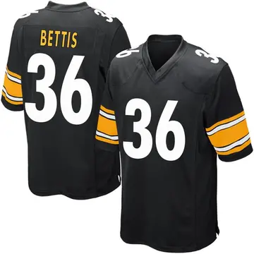 Nike Jerome Bettis Men's Game Pittsburgh Steelers Black Team Color Jersey