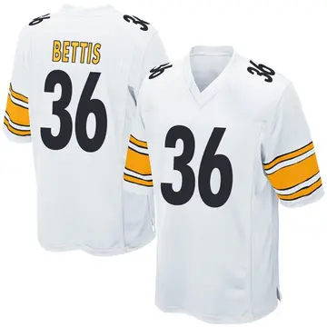 Nike Jerome Bettis Men's Game Pittsburgh Steelers White Jersey