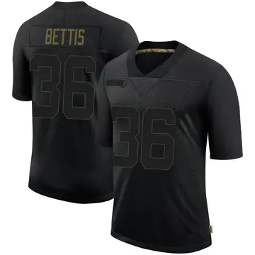 Nike Jerome Bettis Men's Limited Pittsburgh Steelers Black 2020 Salute To Service Jersey