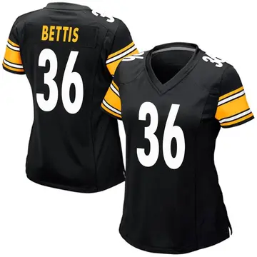 Nike Jerome Bettis Women's Game Pittsburgh Steelers Black Team Color Jersey