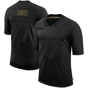 Nike Jesse Davis Men's Limited Pittsburgh Steelers Black 2020 Salute To Service Jersey