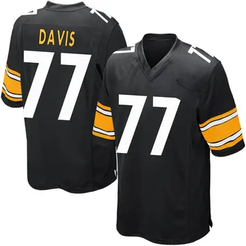 Nike Jesse Davis Youth Game Pittsburgh Steelers Black Team Color Jersey
