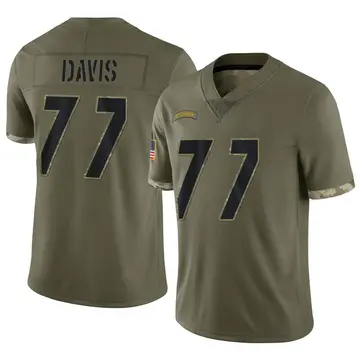 Nike Jesse Davis Youth Limited Pittsburgh Steelers Olive 2022 Salute To Service Jersey