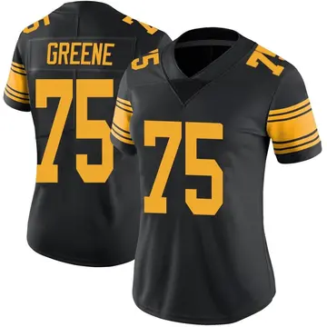 Nike Joe Greene Women's Limited Pittsburgh Steelers Black Color Rush Jersey