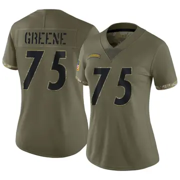 Nike Joe Greene Women's Limited Pittsburgh Steelers Olive 2022 Salute To Service Jersey