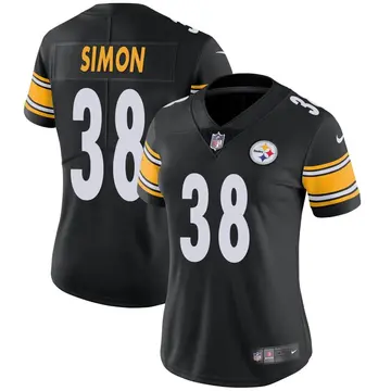 Nike John Simon Women's Limited Pittsburgh Steelers Black Team Color Vapor Untouchable Jersey