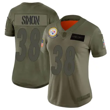 Nike John Simon Women's Limited Pittsburgh Steelers Camo 2019 Salute to Service Jersey