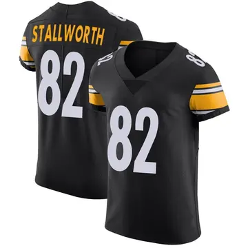Nike John Stallworth Men's Elite Pittsburgh Steelers Black Team Color Vapor Untouchable Jersey