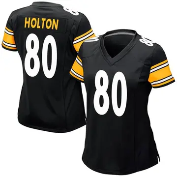 Nike Johnny Holton Women's Game Pittsburgh Steelers Black Team Color Jersey