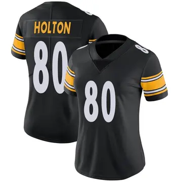 Nike Johnny Holton Women's Limited Pittsburgh Steelers Black Team Color Vapor Untouchable Jersey