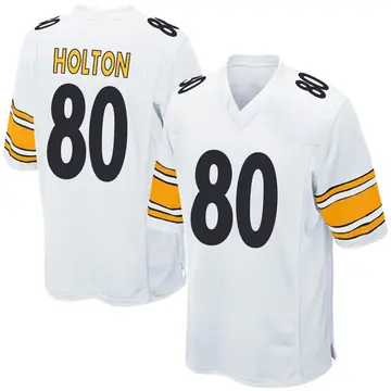 Nike Johnny Holton Youth Game Pittsburgh Steelers White Jersey