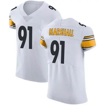 Nike Jonathan Marshall Men's Elite Pittsburgh Steelers White Vapor Untouchable Jersey