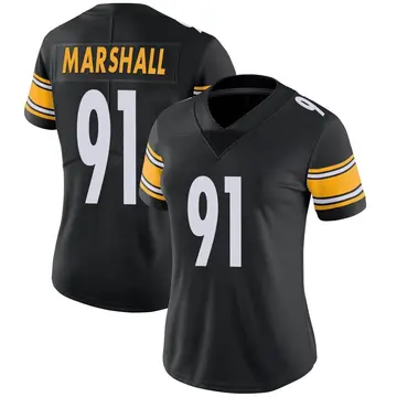 Nike Jonathan Marshall Women's Limited Pittsburgh Steelers Black Team Color Vapor Untouchable Jersey