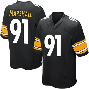 Nike Jonathan Marshall Youth Game Pittsburgh Steelers Black Team Color Jersey