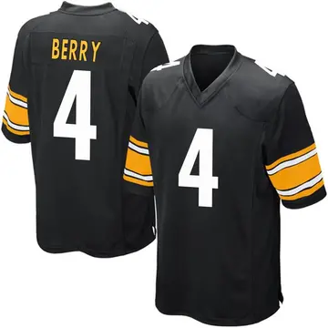 Nike Jordan Berry Youth Game Pittsburgh Steelers Black Team Color Jersey