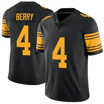 Nike Jordan Berry Youth Limited Pittsburgh Steelers Black Color Rush Jersey
