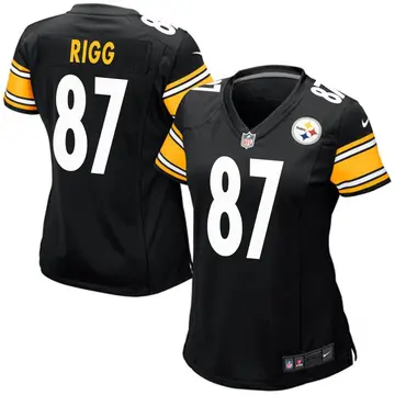 Nike Justin Rigg Women's Game Pittsburgh Steelers Black Team Color Jersey