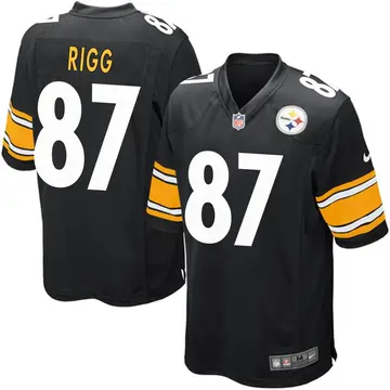 Nike Justin Rigg Youth Game Pittsburgh Steelers Black Team Color Jersey