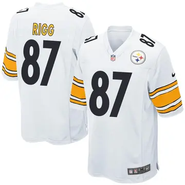 Nike Justin Rigg Youth Game Pittsburgh Steelers White Jersey
