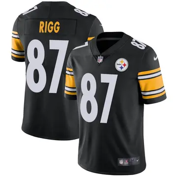 Nike Justin Rigg Youth Limited Pittsburgh Steelers Black Team Color Vapor Untouchable Jersey
