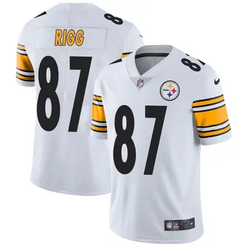 Nike Justin Rigg Youth Limited Pittsburgh Steelers White Vapor Untouchable Jersey