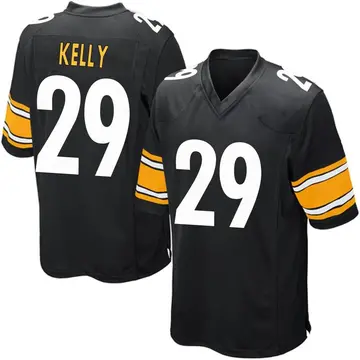 Nike Kam Kelly Men's Game Pittsburgh Steelers Black Team Color Jersey