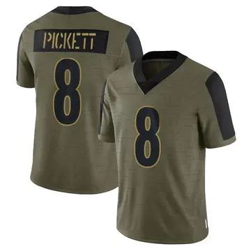 Nike Kenny Pickett Men's Limited Pittsburgh Steelers Olive 2021 Salute To Service Jersey