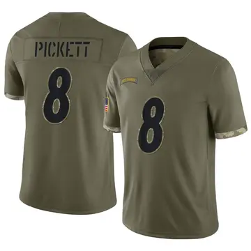 Nike Kenny Pickett Men's Limited Pittsburgh Steelers Olive 2022 Salute To Service Jersey