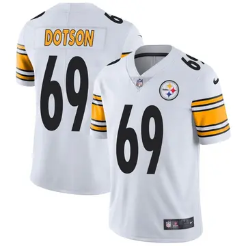 Nike Kevin Dotson Men's Limited Pittsburgh Steelers White Vapor Untouchable Jersey