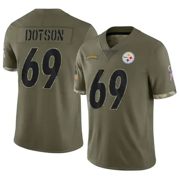Nike Kevin Dotson Youth Limited Pittsburgh Steelers Olive 2022 Salute To Service Jersey