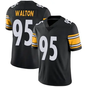 Nike L.T. Walton Men's Limited Pittsburgh Steelers Black Team Color Vapor Untouchable Jersey