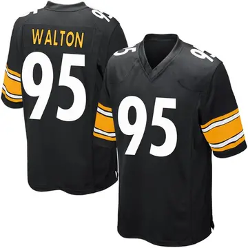 Nike L.T. Walton Youth Game Pittsburgh Steelers Black Team Color Jersey