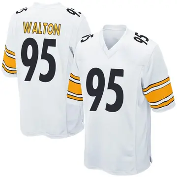 Nike L.T. Walton Youth Game Pittsburgh Steelers White Jersey