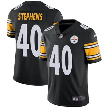 Nike Linden Stephens Youth Limited Pittsburgh Steelers Black Team Color Vapor Untouchable Jersey
