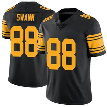 Nike Lynn Swann Men's Limited Pittsburgh Steelers Black Color Rush Jersey