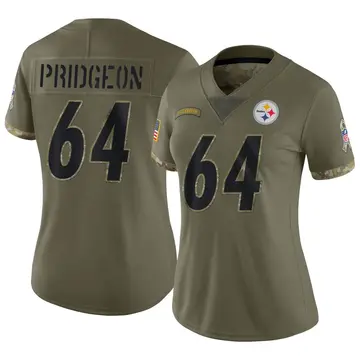 Nike Malcolm Pridgeon Women's Limited Pittsburgh Steelers Olive 2022 Salute To Service Jersey