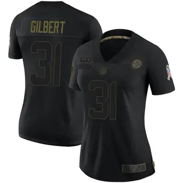 Nike Mark Gilbert Women's Limited Pittsburgh Steelers Black 2020 Salute To Service Jersey