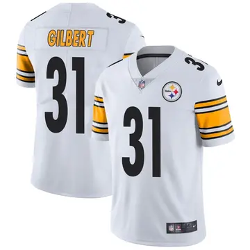 Nike Mark Gilbert Youth Limited Pittsburgh Steelers White Vapor Untouchable Jersey
