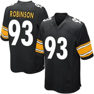Nike Mark Robinson Men's Game Pittsburgh Steelers Black Team Color Jersey
