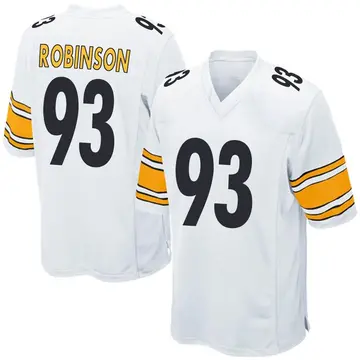 Nike Mark Robinson Men's Game Pittsburgh Steelers White Jersey