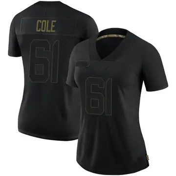 Nike Mason Cole Women's Limited Pittsburgh Steelers Black 2020 Salute To Service Jersey
