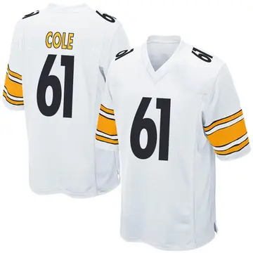 Nike Mason Cole Youth Game Pittsburgh Steelers White Jersey