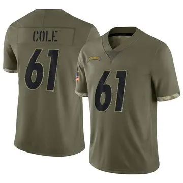 Nike Mason Cole Youth Limited Pittsburgh Steelers Olive 2022 Salute To Service Jersey
