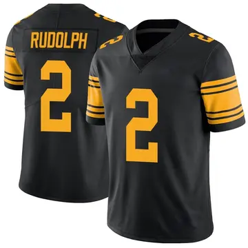 Nike Mason Rudolph Men's Limited Pittsburgh Steelers Black Color Rush Jersey