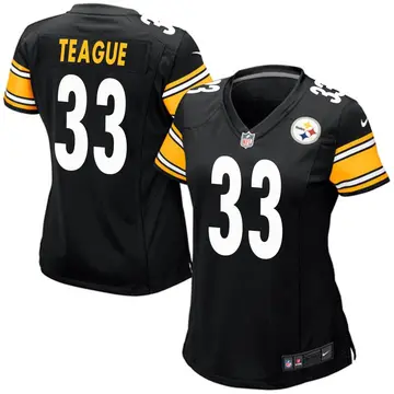 Nike Master Teague Women's Game Pittsburgh Steelers Black Team Color Jersey