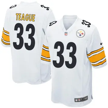 Nike Master Teague Youth Game Pittsburgh Steelers White Jersey