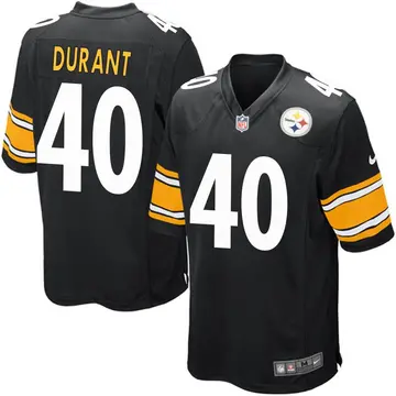 Nike Mataeo Durant Men's Game Pittsburgh Steelers Black Team Color Jersey