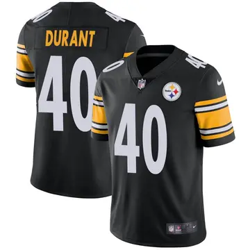 Nike Mataeo Durant Men's Limited Pittsburgh Steelers Black Team Color Vapor Untouchable Jersey