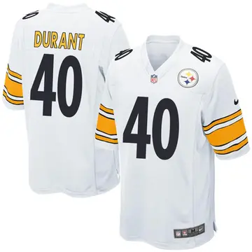 Nike Mataeo Durant Youth Game Pittsburgh Steelers White Jersey